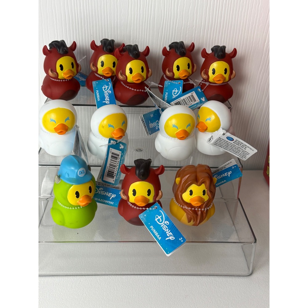 Disney Rubber Duck Lot Simba Pumbaa Mike Wazowski Eve Collectible Bath Toys NWT